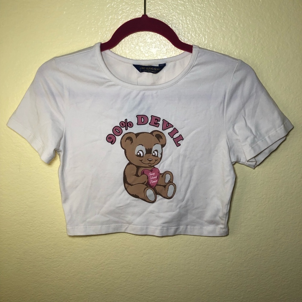 Coney ISLAND PICNIC 90% Devil Womens Baby Tee size S - Picture 3 of 8